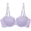 Savage X Fenty Savage Not Sorry Lightly Lined Lace Balconette Bra In Blue