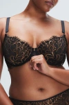 Savage X Fenty Savage Not Sorry Unlined Lace Balconette Bra In Black