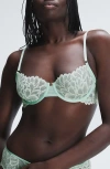 Savage X Fenty Savage Not Sorry Unlined Lace Balconette Bra In Blue