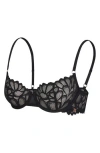 Savage X Fenty Savage Not Sorry Unlined Lace Balconette Bra In Black