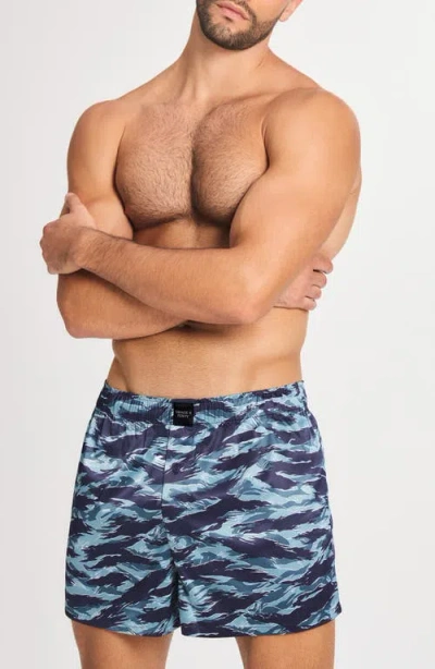 Savage X Fenty Savage X Satin Boxers In Blue