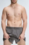Savage X Fenty Savage X Satin Boxers In Gray