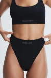 Savage X Fenty Seamless High Waist Briefs In Black Caviar