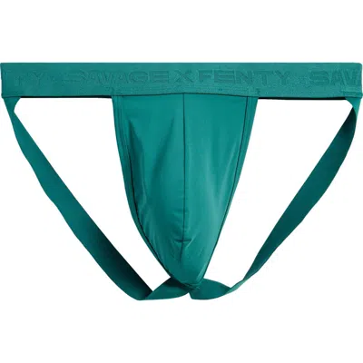 Savage X Fenty Shadow Fit Jock Strap In Viva Green