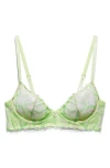 Savage X Fenty Shining Star Embroidered Unlined Demi Bra In Green