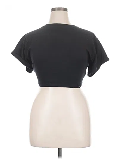 Pre-owned Savage X Fenty Short Sleeve Top Black Keyhole Neckline Tops