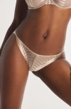 Savage X Fenty Show 'n' Tell Stripe String Bikini In Neutral