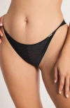 Savage X Fenty Show 'n' Tell Stripe String Bikini In Black