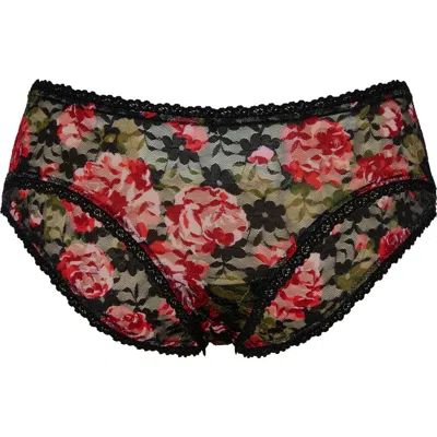 Savage X Fenty Sinful Rose Lace Briefs In Multi