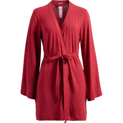 Savage X Fenty Sleek Stitch Robe In Red Cognac