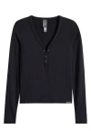 Savage X Fenty Sleek Stitch Sleep Henley In Blue