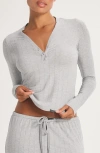 Savage X Fenty Sleek Stitch Sleep Henley In Gray
