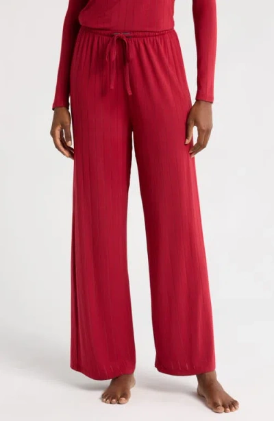 Savage X Fenty Sleek Stitch Sleep Pants In Red Cognac