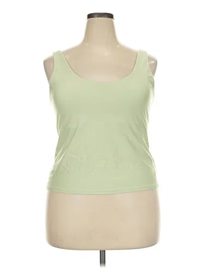 Pre-owned Savage X Fenty Sleeveless Top Green Scoop Neck Tops