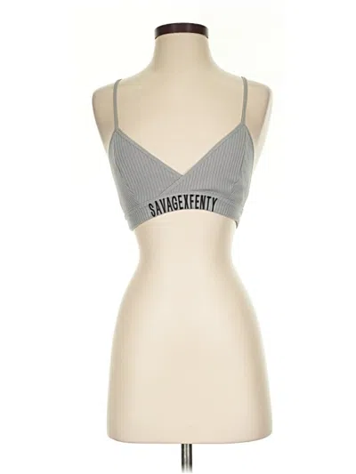 Pre-owned Savage X Fenty Sports Bra In Silver