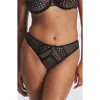 Savage X Fenty Starlet Nights Brazilian Briefs In Black Caviar/black Foil