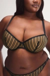 Savage X Fenty Strappy Hour Lightly Lined Semi-demi Bra In Multi