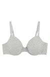 Savage X Fenty Stretch Cotton Essentials Demi T-shirt Bra In Gray