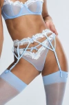 Savage X Fenty Take A Vow Garter Belt In Endless Blue