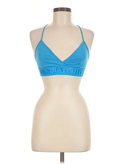 Pre-owned Savage X Fenty Tank Top Blue Halter Neckline Tops