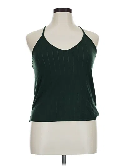 Pre-owned Savage X Fenty Tank Top Green Halter Neckline Tops