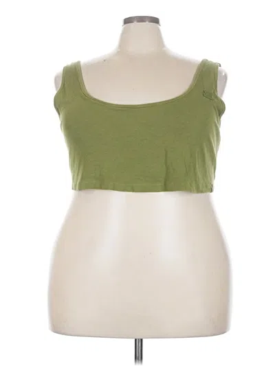 Pre-owned Savage X Fenty Tank Top Green Sweetheart Neckline Tops