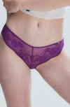 Savage X Fenty Top Drawer Lace Cheeky Briefs In Purple