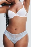 Savage X Fenty Top Drawer Lace Cheeky Briefs In White