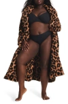 Savage X Fenty Undercover Softie Robe In Brown