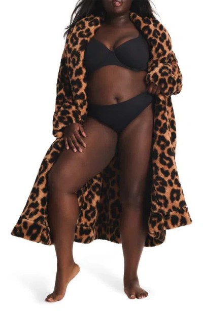 Savage X Fenty Undercover Softie Robe In Brown