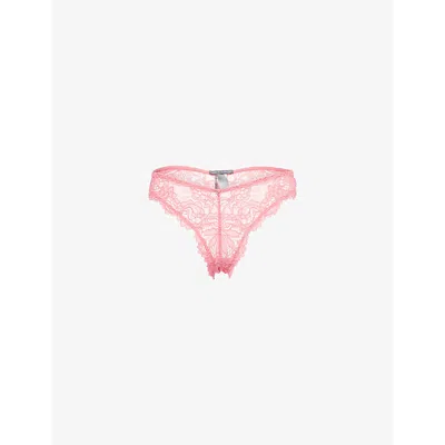 Savage X Fenty Womens  Romantic Brazilian Corded-lace Briefs In Acacia Pink