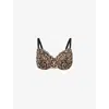 Savage X Fenty Womens  On The Prowl Stretch-lace Balconette Bra In Beige Brule/drk Chc Brwn