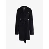 Savage X Fenty Womens  Signature Script Velour Robe In Black Caviar