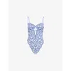 Savage X Fenty Womens  Savage Not Sorry Underwired Lace Teddy In Prpl Prismdrk&stormy Blu