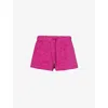 Savage X Fenty Womens Signature Script Brushed Velour Shorts Purple Passionfruit Met In Purple Passionfruit Met