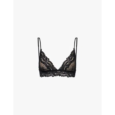 Savage X Fenty Womens Caviar Savage Dotted Mesh Stretch-lace Bra