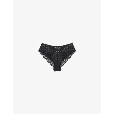 Savage X Fenty Womens Caviar Savage Not Sorry Strappy Cut-out Cheeky Lace Briefs Size Xxl-xxxxl Xxxl