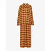 Savage X Fenty Womens  Flannel Feels Check Cotton-blend Pyjama Set In Sge Dy Grn/ Red Cgnc Pld