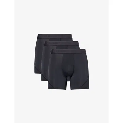 Savage X Fenty X Fenty Mens Black Caviar Shadow Fit Pack-of-three Stretch-jersey Boxer Briefs