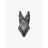 Savage X Fenty X Fenty Womens Black Caviar Soft N' Savage Non-wired Lace Teddy Xs
