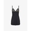 Savage X Fenty X Fenty Womens Caviar Savage Not Sorry Satin Slip Dress
