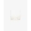 Savage X Fenty X Fenty Womens Hazy White At First Sight Unlined Strapless Lace Bra