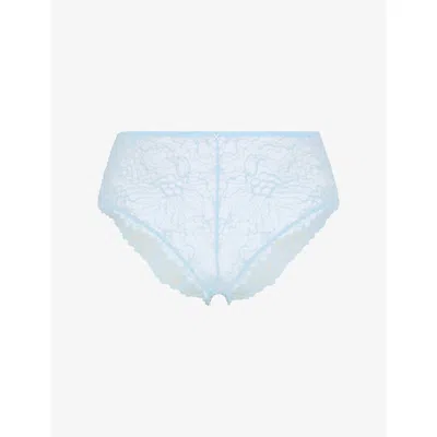 Savage X Fenty X Fenty Womens Skyline Blue Romantic Corded Lace Hipster Briefs Xl