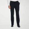 Savane Comfort Waist Mens Slim Fit Dress Flat Front Pant In Blue