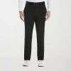 Savane Techworks Performance Mens Straight Fit Dress Flat Front Pant In Black