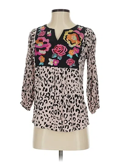 Pre-owned Savanna Jane 3/4 Sleeve Blouse In Pink