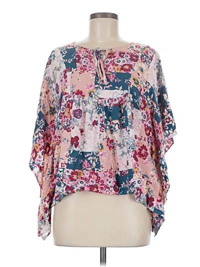 Pre-owned Savanna Jane 3/4 Sleeve Blouse In Pink