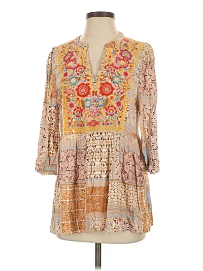 Pre-owned Savanna Jane Casual Dress In Tan