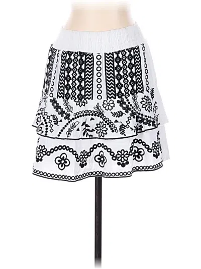 Pre-owned Savanna Jane Casual Skirt In White