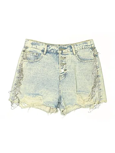 Pre-owned Savanna Jane Denim Shorts In Blue